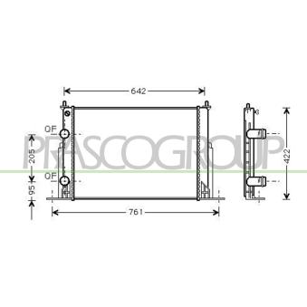 Radiateur, refroidissement du moteur PRASCO FT420R002