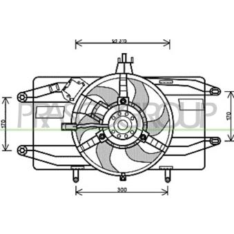 Ventilateur, refroidissement du moteur PRASCO FT908F001