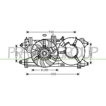 Ventilateur, refroidissement du moteur PRASCO OEM 51718487