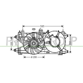 Ventilateur, refroidissement du moteur PRASCO OEM 51755589 Ventilateur, refroidissement du moteur PRASCO OEM 51755589