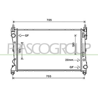 Radiateur, refroidissement du moteur PRASCO OEM 1300350