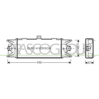 Intercooler, échangeur PRASCO OEM 5801313640