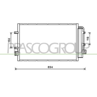 Condenseur, climatisation PRASCO [FT929C001]