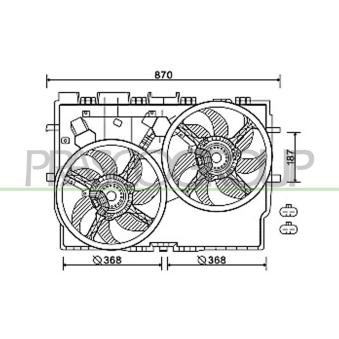 Ventilateur, refroidissement du moteur PRASCO OEM 1342689080