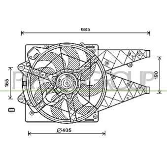 Ventilateur, refroidissement du moteur PRASCO FT930F008