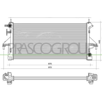 Radiateur, refroidissement du moteur PRASCO [FT930R009]