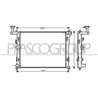 Radiateur, refroidissement du moteur PRASCO OEM 253102R010