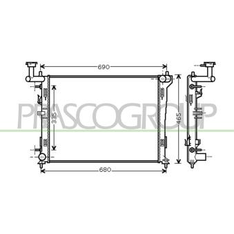 Radiateur, refroidissement du moteur PRASCO OEM S253101H050