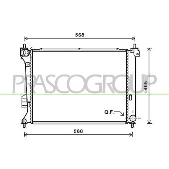 Radiateur, refroidissement du moteur PRASCO HN200R002