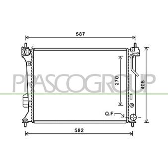 Radiateur, refroidissement du moteur PRASCO OEM 253101J050