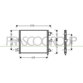 Condenseur, climatisation PRASCO HN320C001