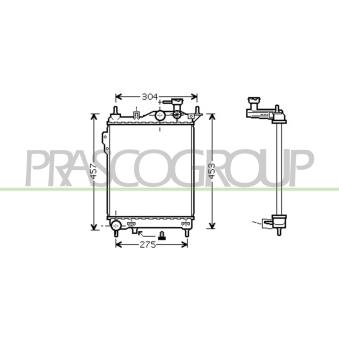 Radiateur, refroidissement du moteur PRASCO HN330R001 pour HYUNDAI GETZ 1.4 - 97cv