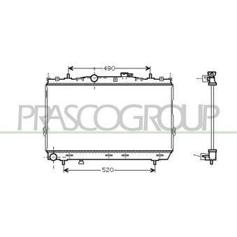 Radiateur, refroidissement du moteur PRASCO OEM 253102C006
