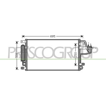 Condenseur, climatisation PRASCO HN802C001