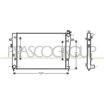 Radiateur, refroidissement du moteur PRASCO HN802R006
