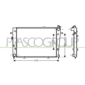 Radiateur, refroidissement du moteur PRASCO OEM 253102E500