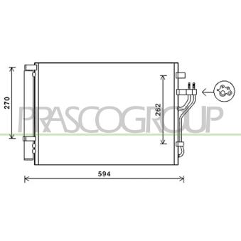 Condenseur, climatisation PRASCO OEM 976062Y001 Condenseur, climatisation PRASCO OEM 976062Y001