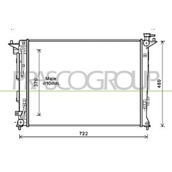 Radiateur, refroidissement du moteur PRASCO HN804R010