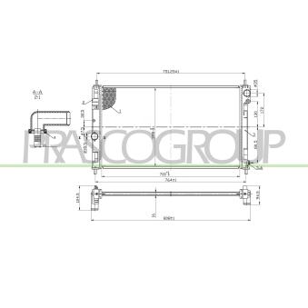 Radiateur, refroidissement du moteur PRASCO JE030R001