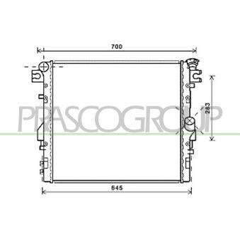 Radiateur, refroidissement du moteur PRASCO JE422R001