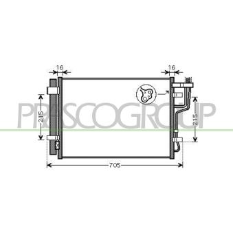 Condenseur, climatisation PRASCO OEM 976061H000