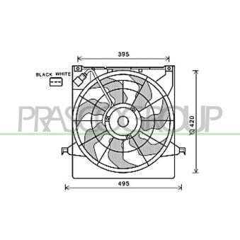 Ventilateur, refroidissement du moteur PRASCO OEM 253801H680