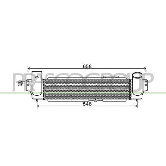 Intercooler, échangeur PRASCO OEM 281904A160