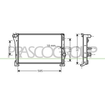 Radiateur, refroidissement du moteur PRASCO [LA002R004]