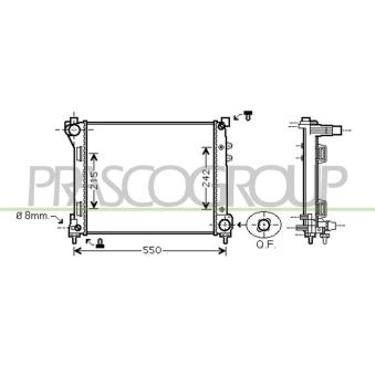 Radiateur, refroidissement du moteur PRASCO LA004R001 pour LANCIA YPSILON 1.3 Multijet - 95cv