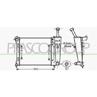 Radiateur, refroidissement du moteur PRASCO OEM 51839665 Radiateur, refroidissement du moteur PRASCO OEM 51839665