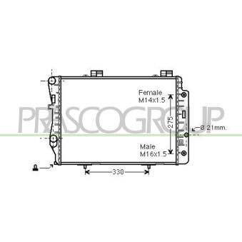 Radiateur, refroidissement du moteur PRASCO ME025R006