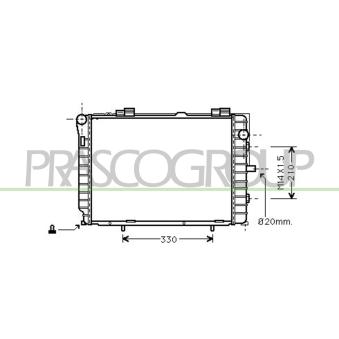 Radiateur, refroidissement du moteur PRASCO ME025R010