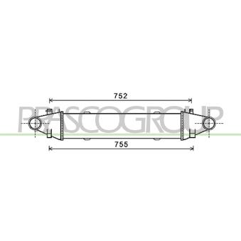 Intercooler, échangeur PRASCO OEM 2045000300 Intercooler, échangeur PRASCO OEM 2045000300
