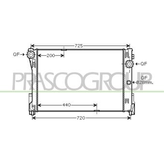 Radiateur, refroidissement du moteur PRASCO OEM 2045000303