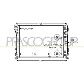 Radiateur, refroidissement du moteur PRASCO OEM 2045000403