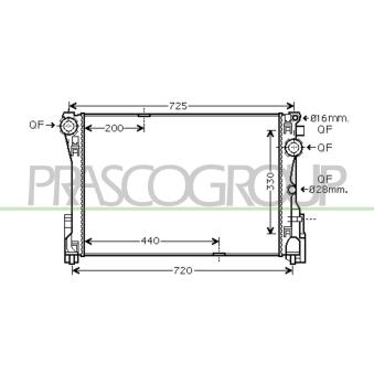 Radiateur, refroidissement du moteur PRASCO ME029R006