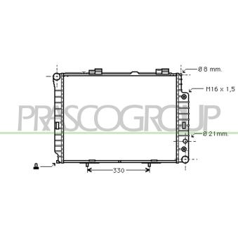 Radiateur, refroidissement du moteur PRASCO OEM 2105002903