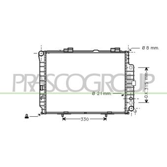 Radiateur, refroidissement du moteur PRASCO OEM A2105006603