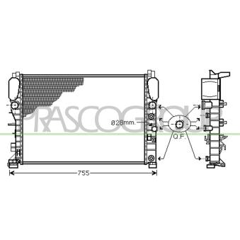 Radiateur, refroidissement du moteur PRASCO OEM 2115000102