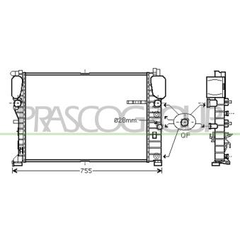 Radiateur, refroidissement du moteur PRASCO ME039R005