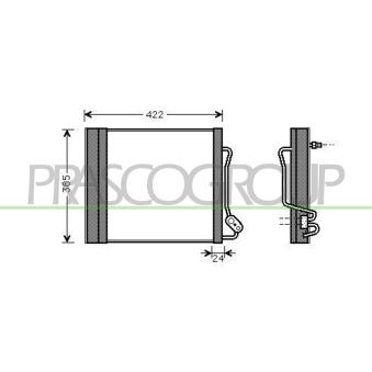 Condenseur, climatisation PRASCO OEM 0001632V004000000