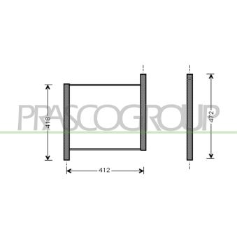 Radiateur, refroidissement du moteur PRASCO ME302R001 pour TOYOTA IQ 0.7 - 61cv