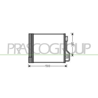 Condenseur, climatisation PRASCO ME305C001 pour HONDA CR-V 0.8 CDi - 54cv