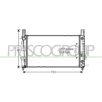 Radiateur, refroidissement du moteur PRASCO OEM 1695000003