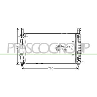 Radiateur, refroidissement du moteur PRASCO OEM 1695000403