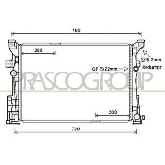 Radiateur, refroidissement du moteur PRASCO [ME328R001]