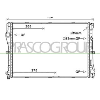 Radiateur, refroidissement du moteur PRASCO ME442R001