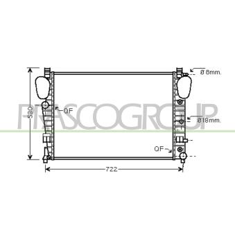 Radiateur, refroidissement du moteur PRASCO OEM 2205000903