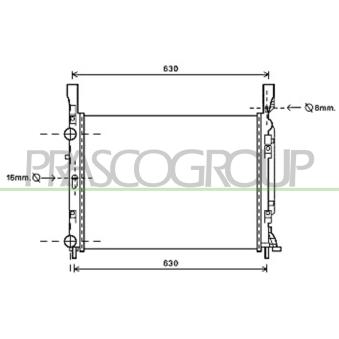 Radiateur, refroidissement du moteur PRASCO OEM 4155000002