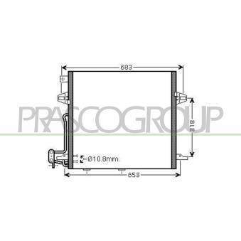 Condenseur, climatisation PRASCO OEM A2515000054
